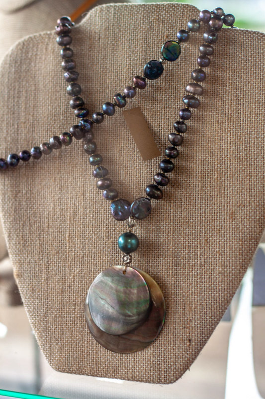 Freshwater Pearl and Abalone Necklace