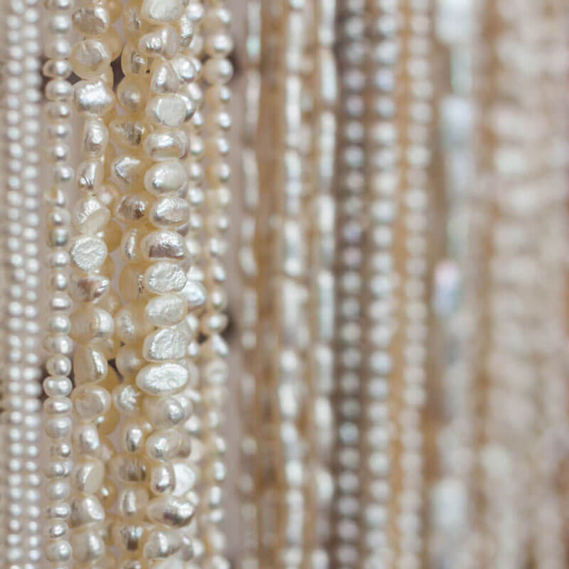 Pearls and semi precious beads